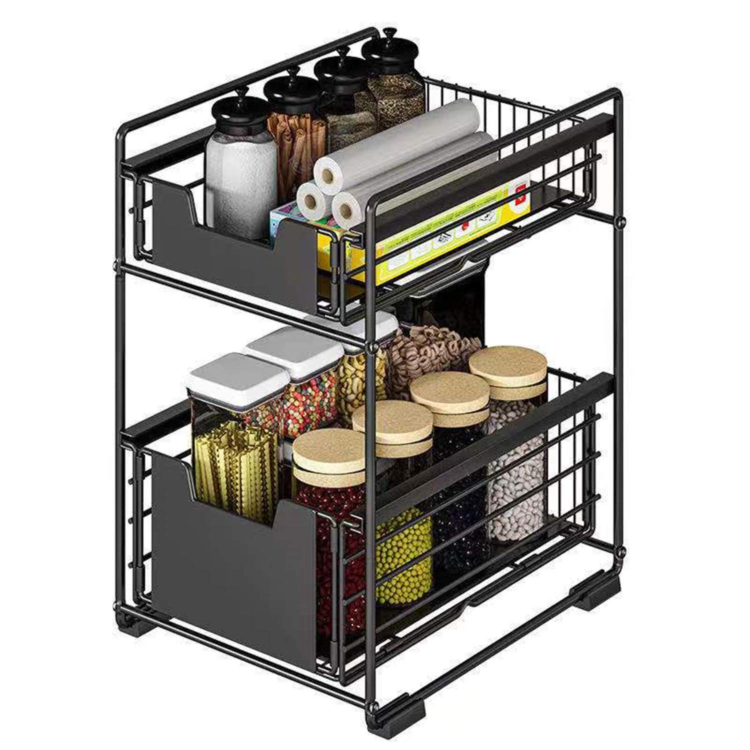 Buy KirinRen Stackable 2Tie Under Sink Organizer With Sliding