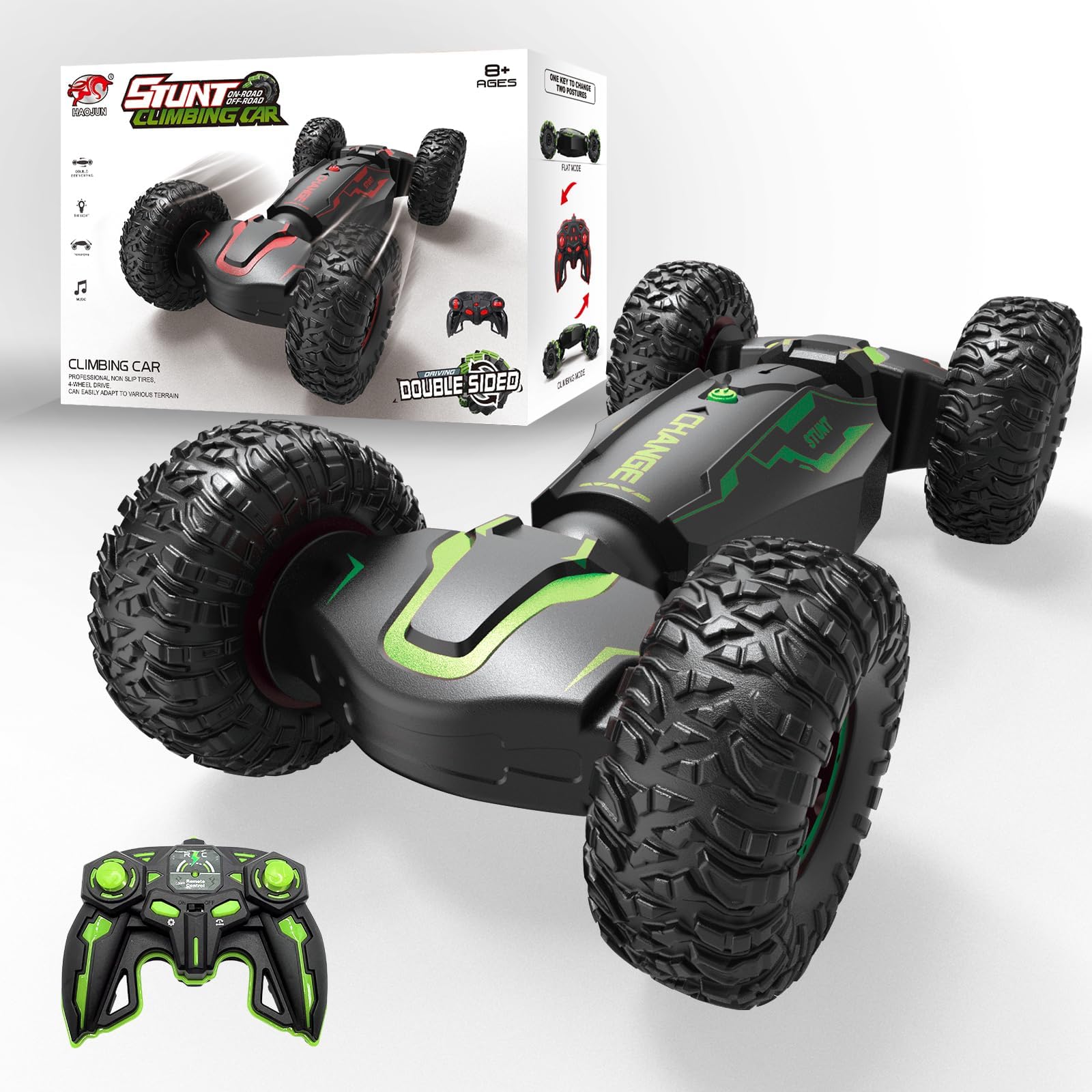 RC Stunt Car Remote Controll Car Transformed Vehicle 360° Spins All Terrains Monster Truck for Boys Kids Age 8-12 Years Old