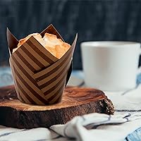 Vista 4 de Lawei Juego de 300 revestimientos de tulipanes para cupcakes – Vasos de papel para hornear muffins, envoltorios para bodas, cumpleaños, baby showers