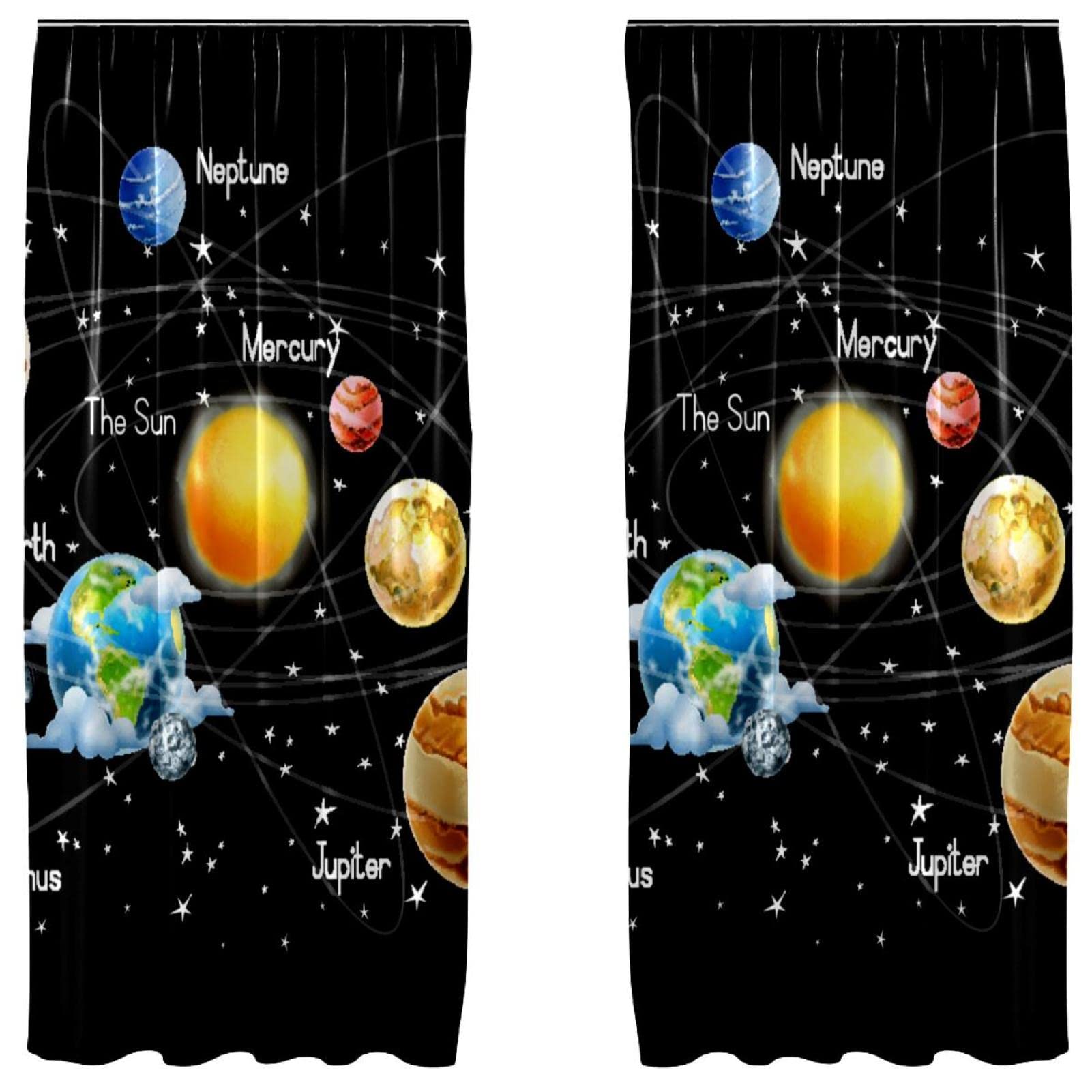 Rideaux occultants système solaire 140x213 cm aux finitions soignées