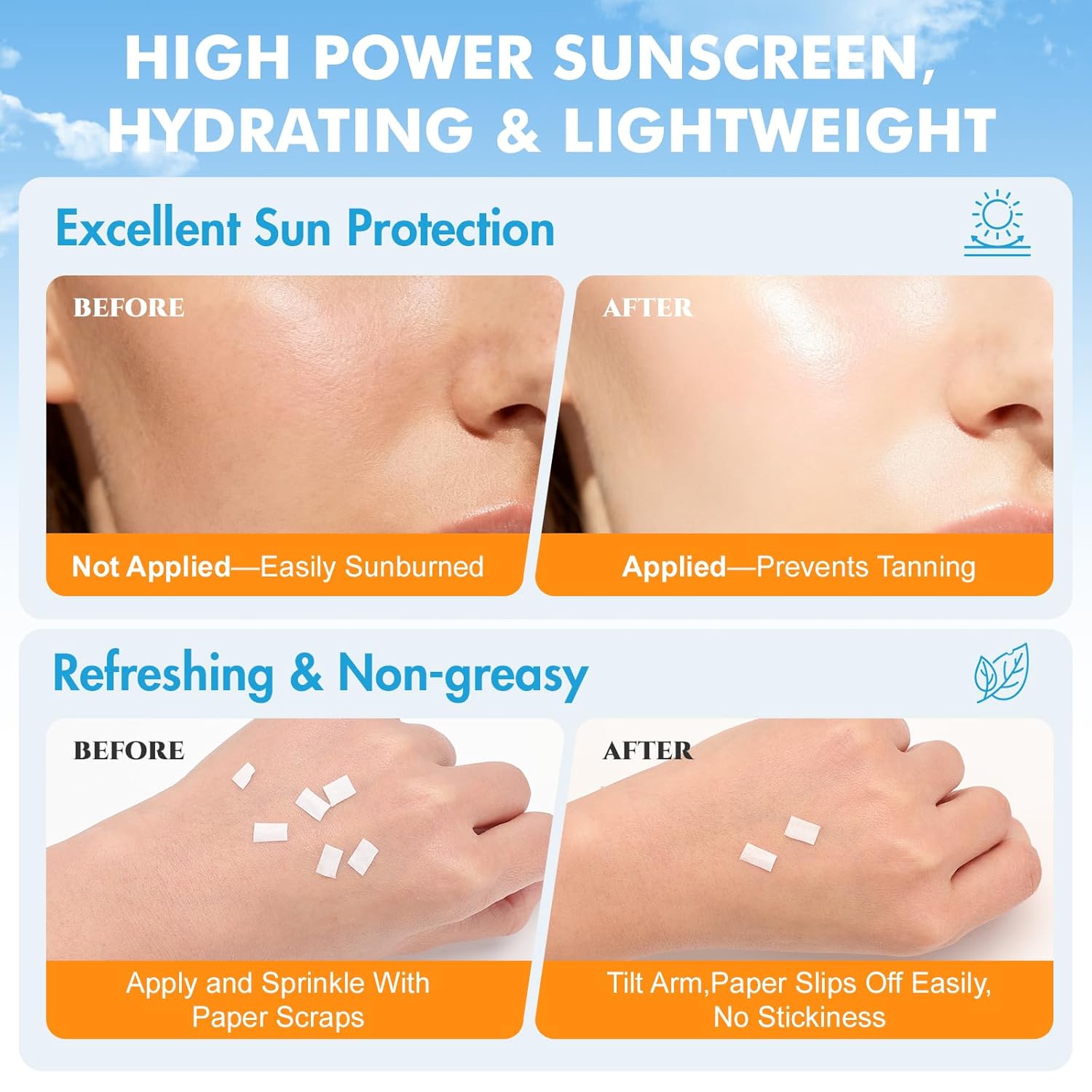 100 Pack Mini Sunscreen for Face and Body, SPF 50 Travel Size Sunscreen, Lightweight and Non-Greasy, Bulk Sunscreen for Summer Travel, Outdoor Sports and Activities, 0.19 OZ/Pack