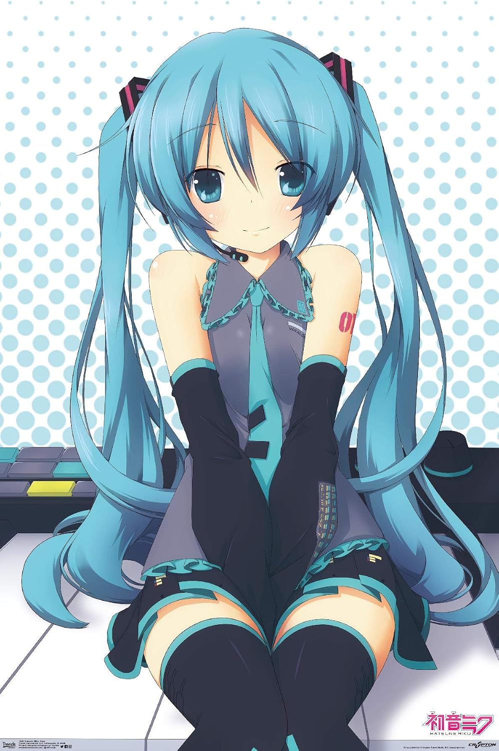 Trends International Hatsune Miku - Keys Wall Poster, 22.375" x 34", Unframed Version