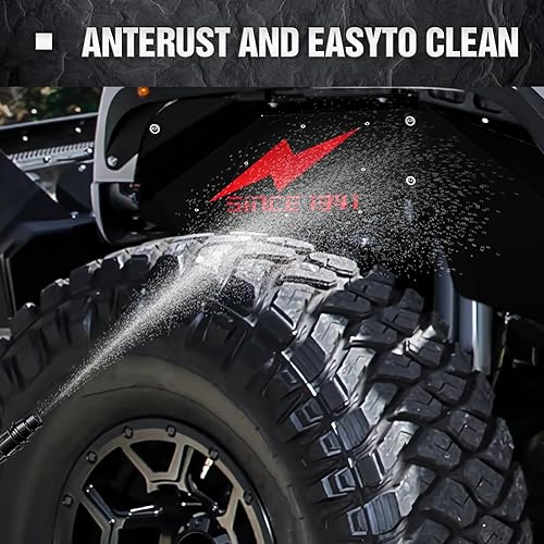 Miniatura 4 de YZONA Lightning Logo - Forros para guardabarros interiores delanteros y traseros compatibles con Jeep Wrangler JK y JKU Unlimited Sport Sahara