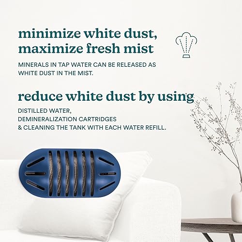 Miniatura 8 de Homedics Humidificador ultrasónico de niebla fría, tanque de llenado superior de 0.66 galones, tiempo de funcionamiento de 24 horas, 3 ajustes de