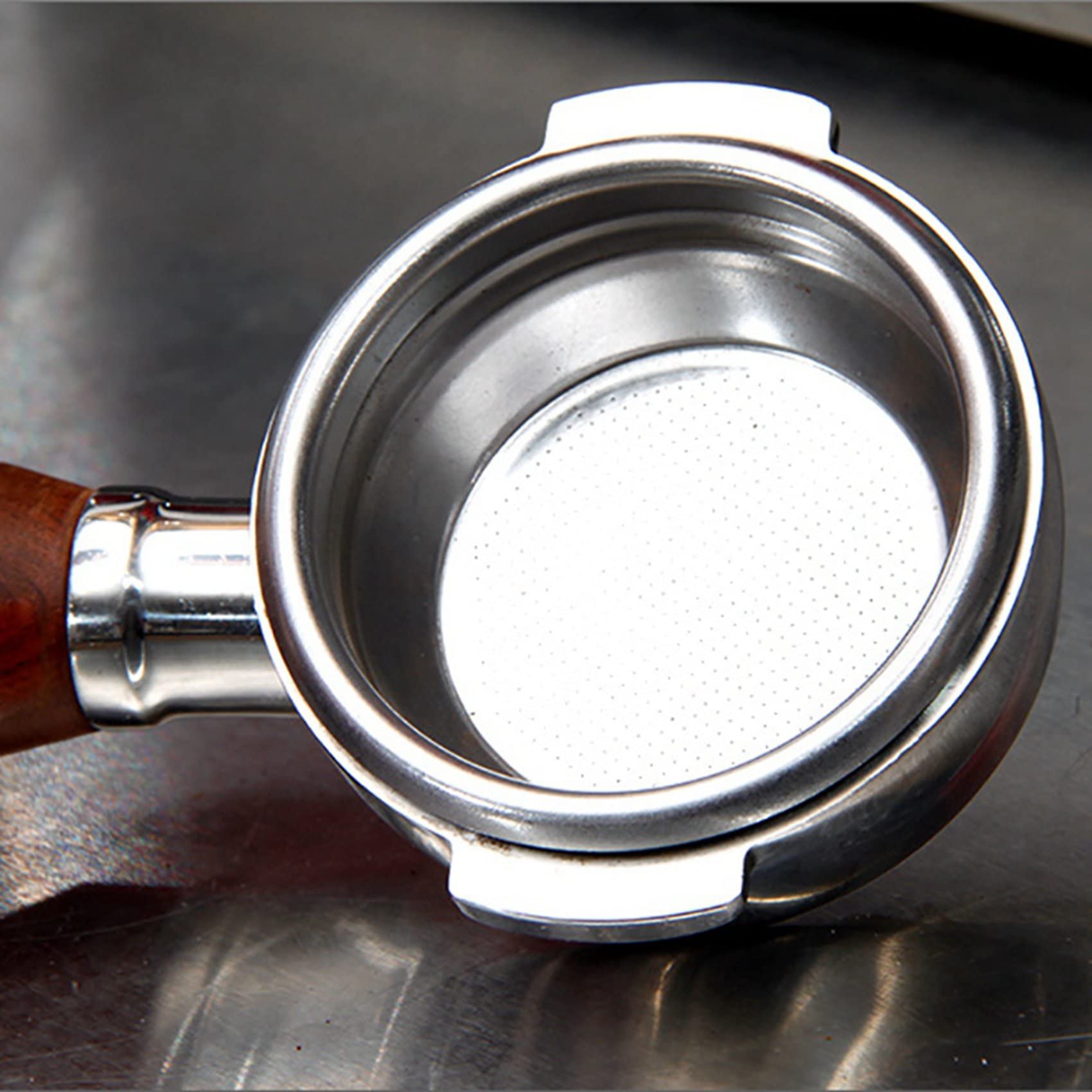 4 piezas 58MM acero inoxidable cafetera portafiltros sin fondo para máquina de café accesorios profesionales