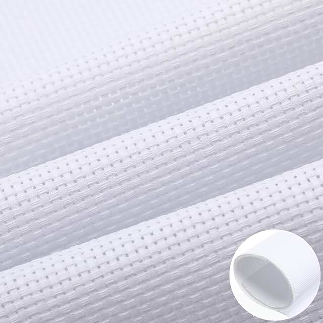 Zeyune Large 11 Mesh Blank Needlepoint Canvas & 36-Color Thread Supply Bundle