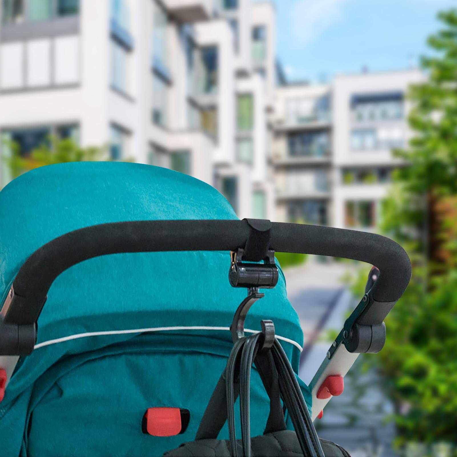 Ganci Universali Per Passeggino 2 Pezzi - Girevoli 360°, Per Borse, Shopping E Mani Libere - Foto 14