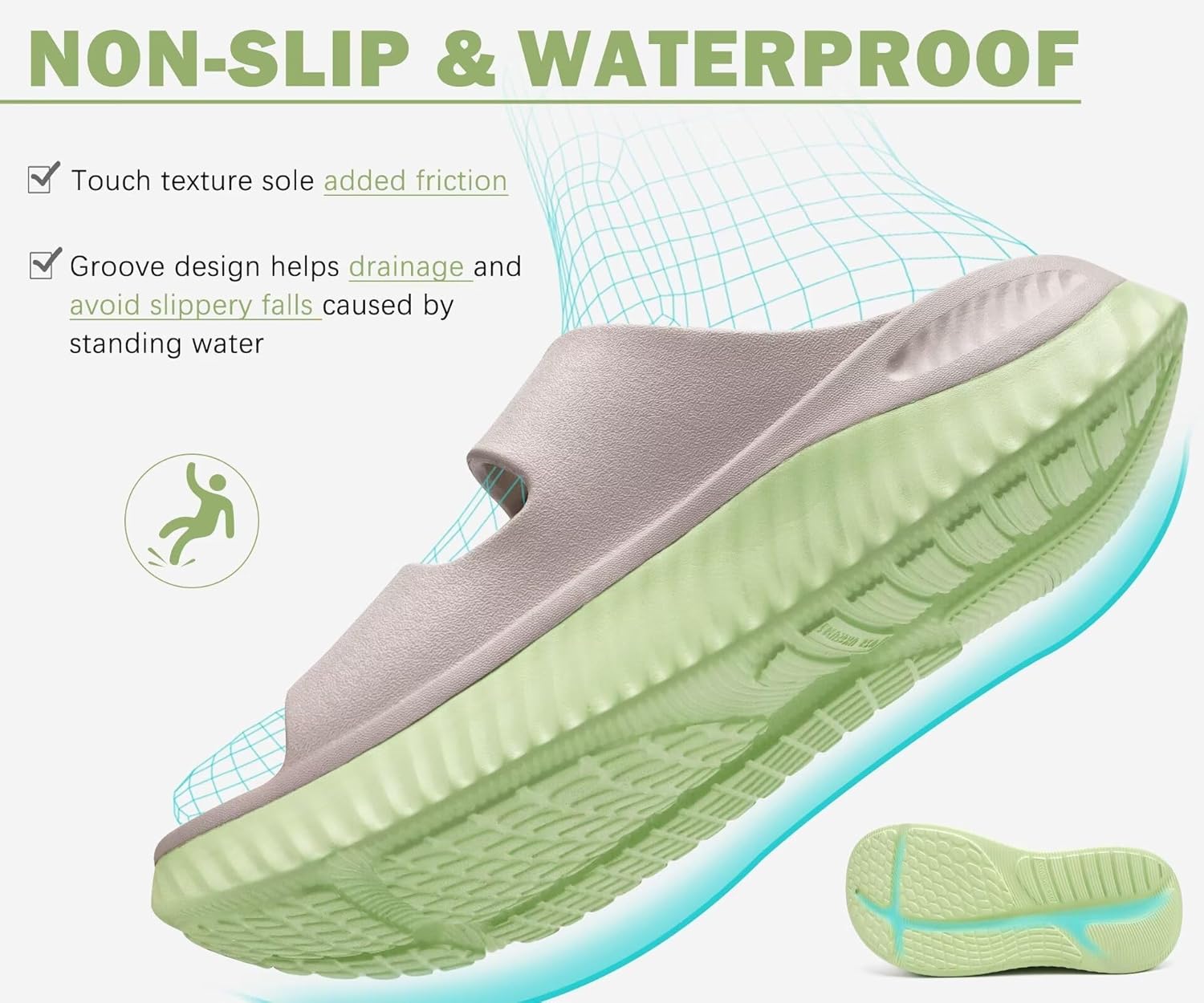 KuaiLu Womens Recovery Sandals With Comfortable Plantar Fasciitis Arch Support, Orthotic Adjustable Thick Cushion Sport Slides Reduces Stress on Feet, Joints & Back Post-Exercise - Image 9