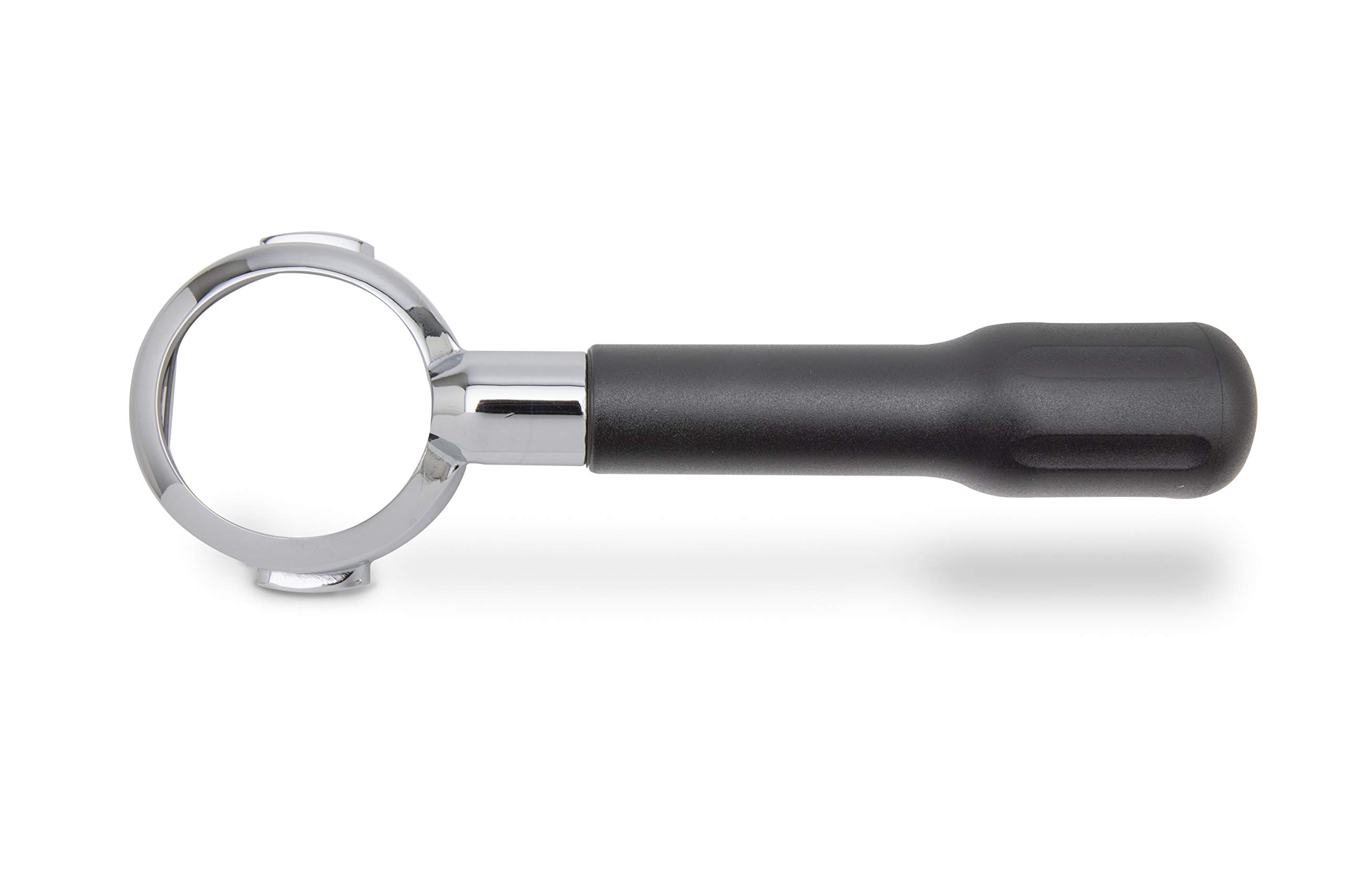 LELIT Bottomless Porte-Filtre LELIT57 - Inclut des Filtres en Acier Inoxydable - Poignée Classique - PLA570S - Argent/Noir