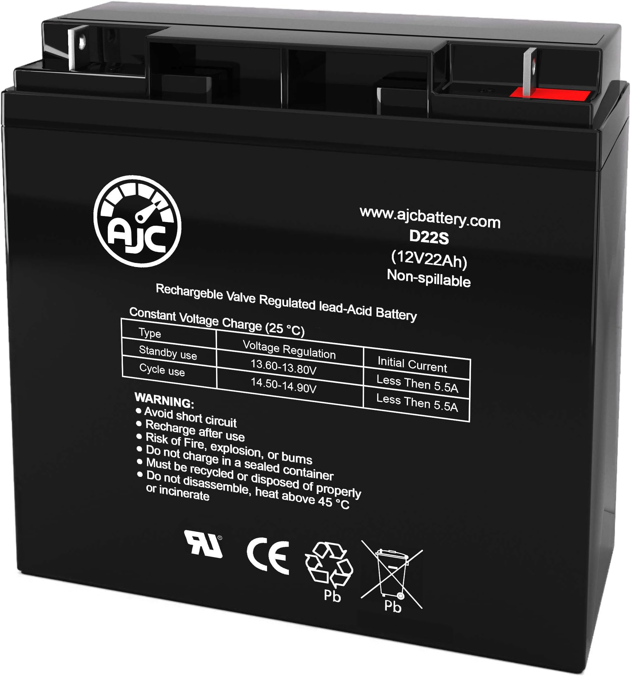 Battery Compatible with Solar Booster Pac ES5000 12V 22Ah Jump Starter Battery