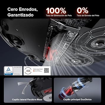roborock Saros 10R Robot Aspirador 22000Pa Succión con mopa, Cuerpo Ultrafino de 7,98 cm, Obstáculo Extremo de 4 cm, Sin enredos, FlexiArm Riser, Vaciado Automático, Secado con Aire Caliente, Negro4