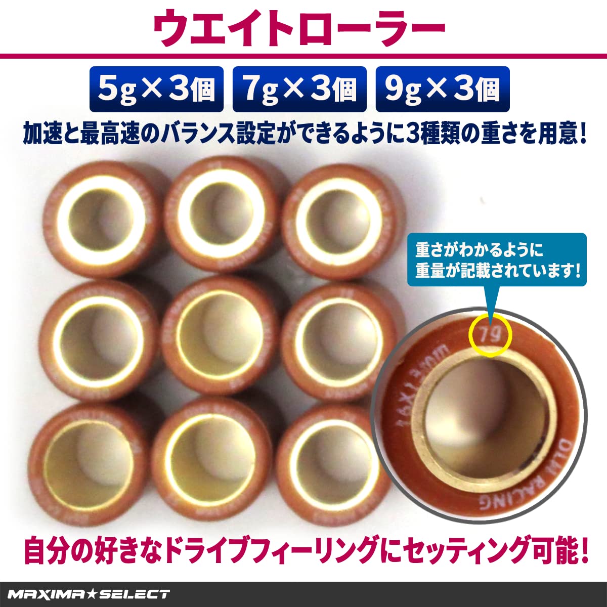 Amazon | [MAXIMASELECT] ハイスピードプーリー プーリーボス 太軸系
