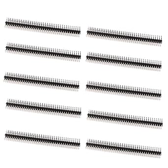 10PCS 40Pin 2.54mm Dual Row Right Angle PCB Male Pin Header Strip Connector