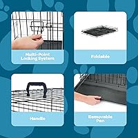 Vista 3 de Carlson Jaula para perros de metal de una sola puerta, segura y compacta, tamaño intermedio