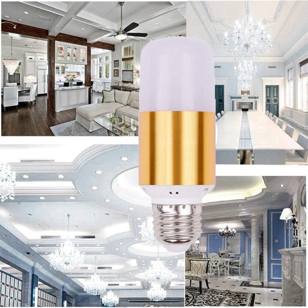 Lxcom Lighting 12W LED Corn Bulb E26/E27 LED Candle Bulbs 100W Incandescent Bulbs Equivalent Daylight White 6000K T10 Chandelier Bulbs E26/E27 Medium Base Candelabra Bulbs,4 Pack (Gold)