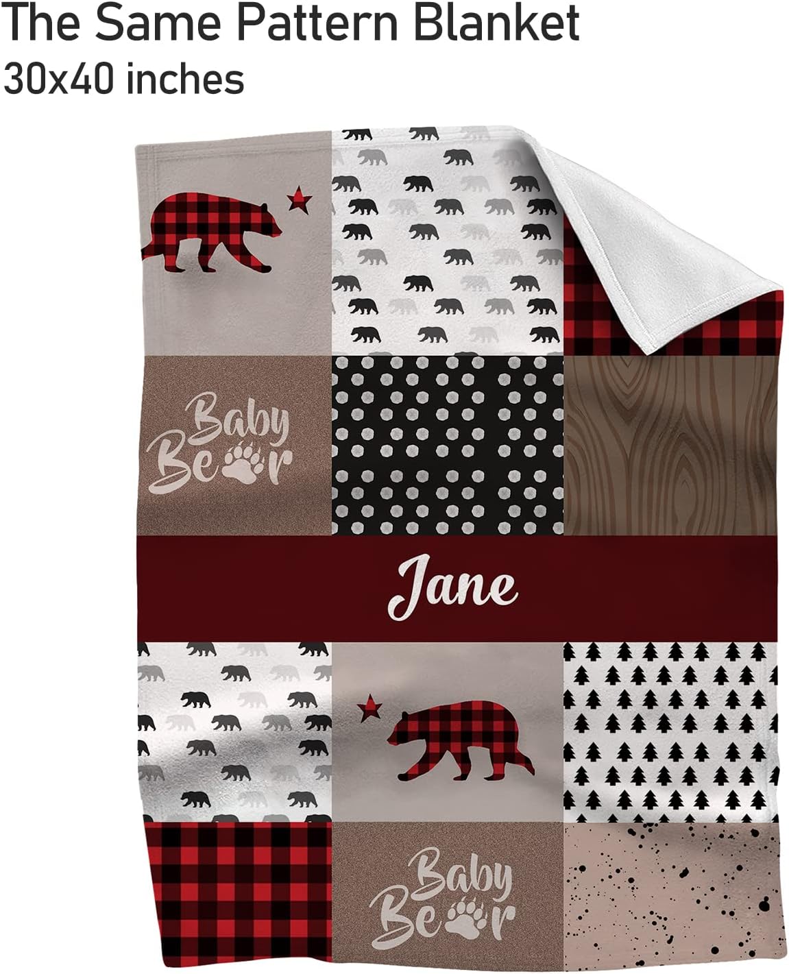 Personalized Woodland Theme Baby Crib Sheets with Name, Custom Bear Fitted Crib Bedding Sheet for Baby Boys and Girls, Baby Bedding Sets, Toddler Mattress Sheets, Mini Crib Sheet | Name Crib Sheets