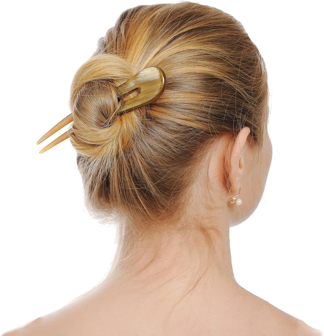 Marycrafts Wavy Buffalo Horn Hair Clip - 1pc, 12.8cm x 2.7cm, Women's Hair Accessory, Black - Image 3