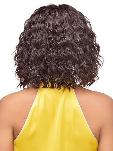 Miniatura 4 de DESTINY | Peluca de cabello humano brasileño | Sin procesar | Parte ancha de encaje | Ondas profundas de 12 pulgadas | Aplicación fácil y rápida |