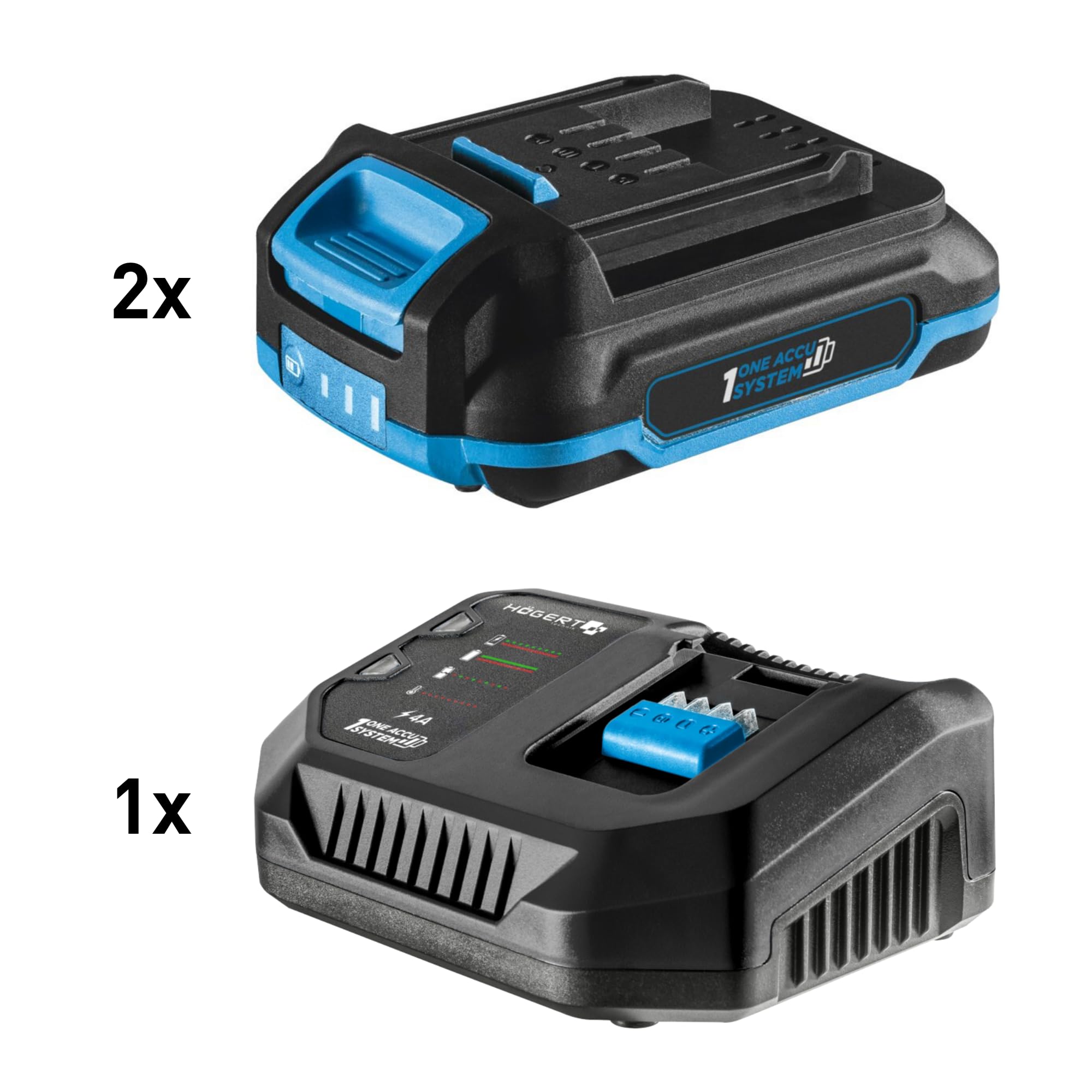 HÖGERT TECHNIK Taladro atornillador inalámbrico brushless 18V 40 Nm, taladro compacto sin percusión con 2 baterías 2 Ah y cargador 4A para montaje bricolaje taller