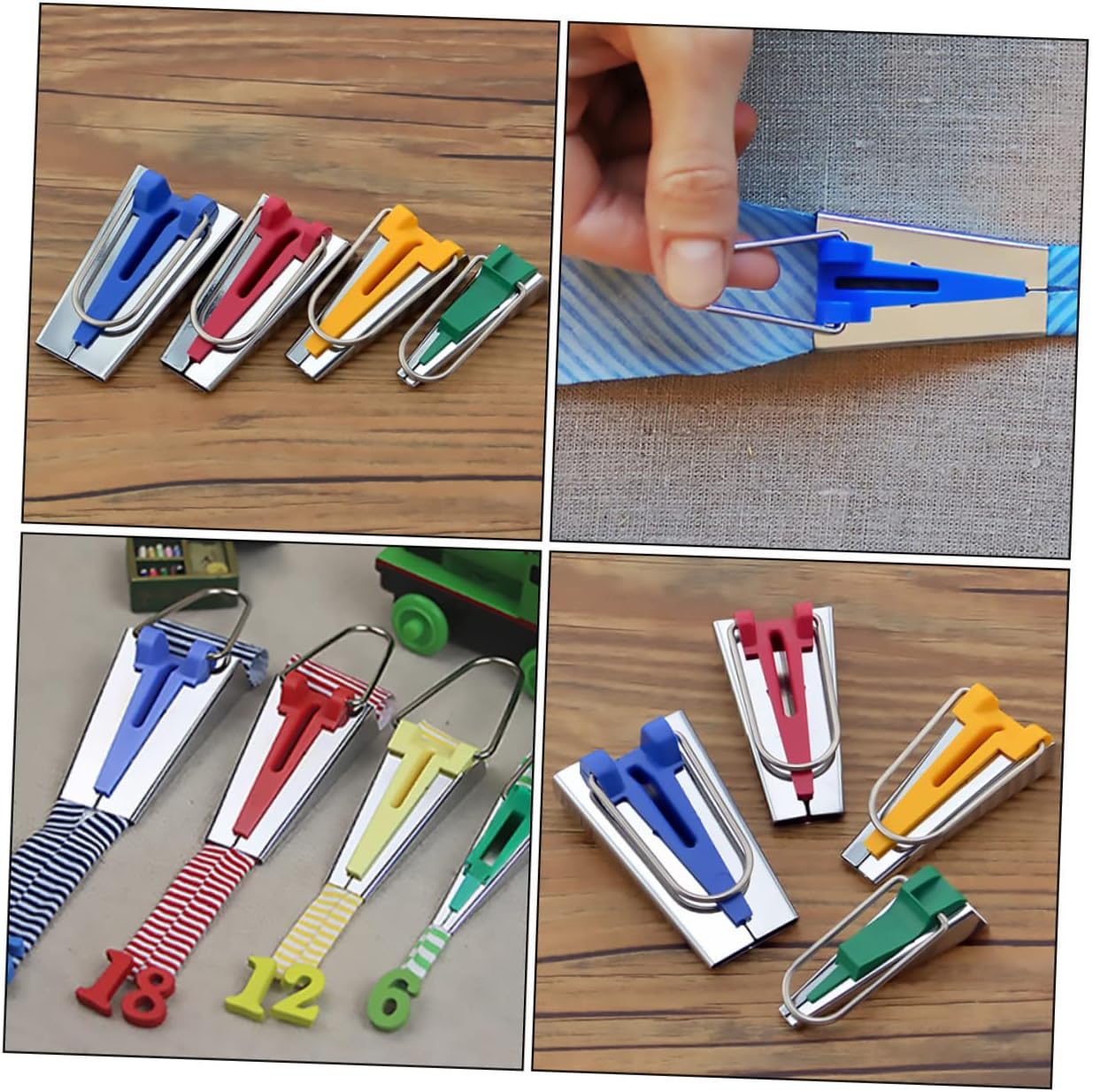 Housoutil 16PCS Fabric Bias Tape Maker Sewing Tool Kit for Quilting DIY Crafting Supplies Bias Maker Tools for Sewing Projects for Quilters