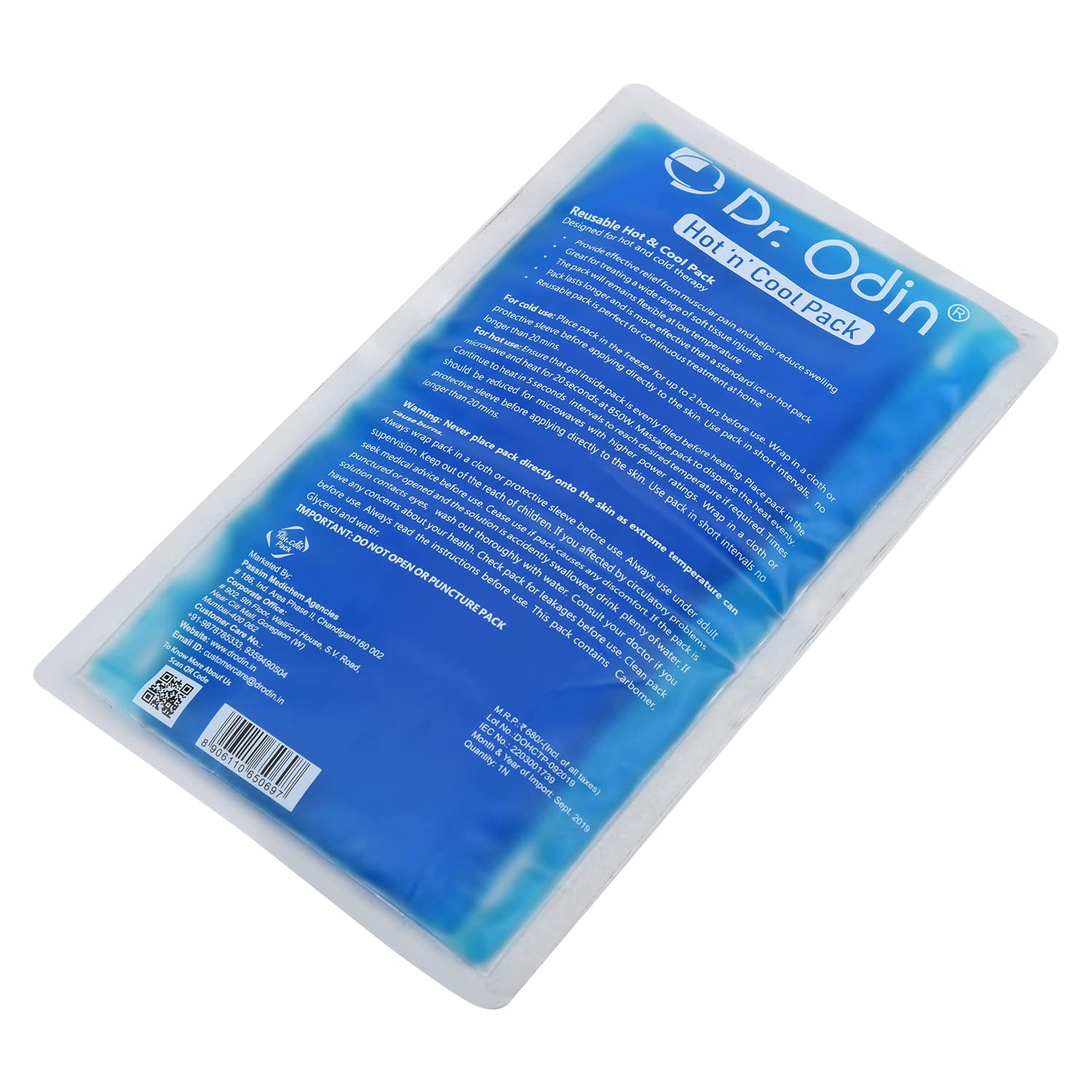 Dr. Odin Reusable Hot and Cold Pack for Pain Relief with Washable Cotton Cover and Adjustable Strap, Microwaveable Gel Pack, Icepack (Nylon) — Amazon image 11
