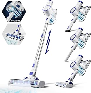 Cordless Vacuum Cleaner - ORFELD 6-in-1 24000Pa Powerful Stick Vacuum with Brushless Motor, 40Mins Runtime, Rechargeable L...