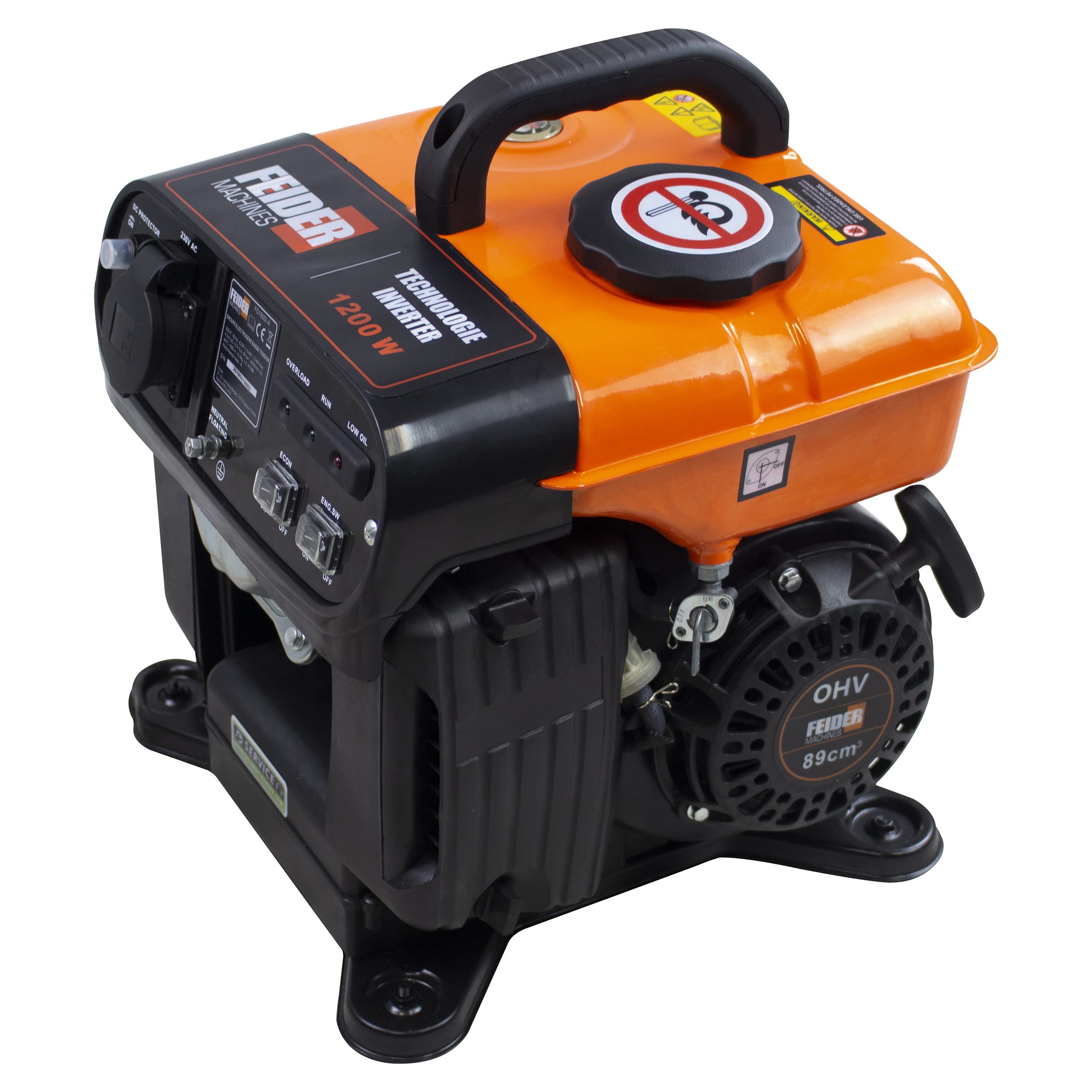 FEIDER - Generatore a benzina Inverter 1200 W - avvio manuale con lanciatore - FG1600i-A