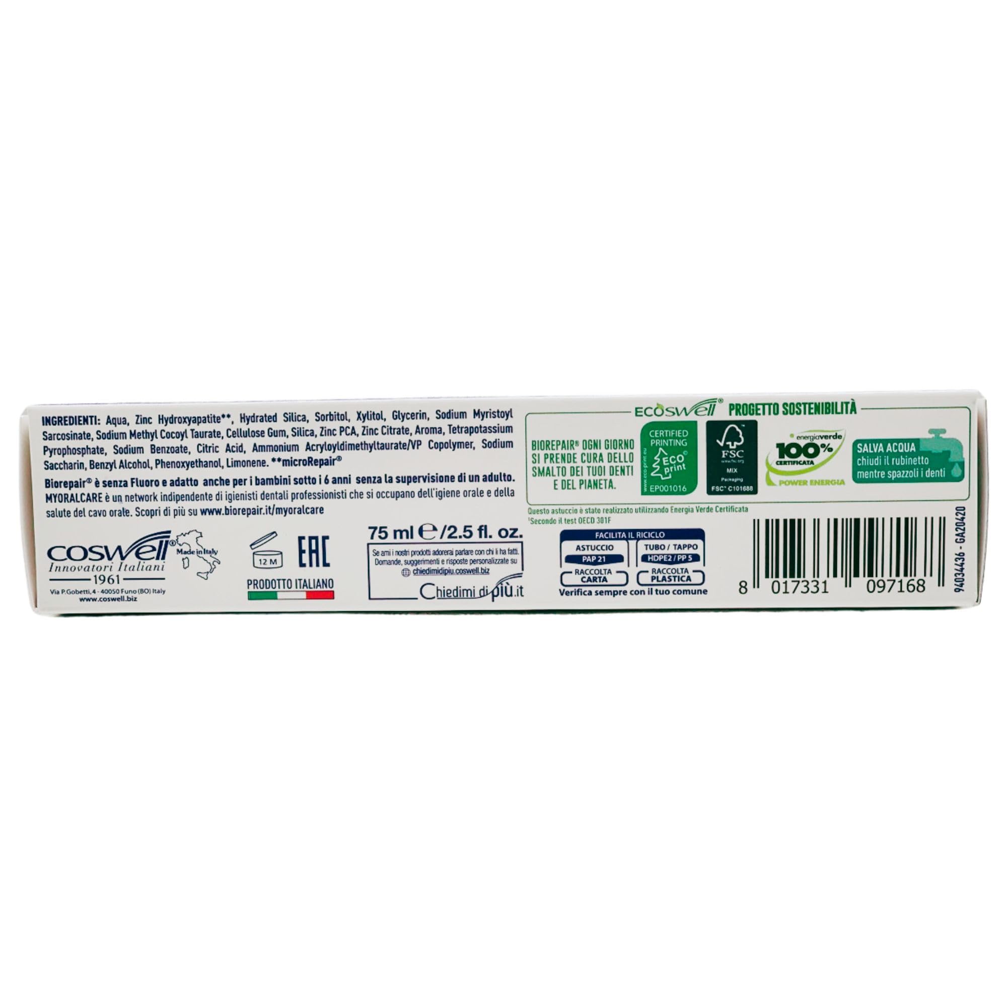 Dentifricio ADVANCED Notte Azione Intensiva, Anti-Erosione Smalto. Contrasta L'Attacco Dei Batteri Attivi Durante La Notte 75ml (6 Unità)