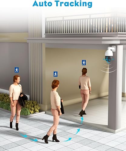 Miniatura 3 de Cámara IP PTZ PoE de 5 MP, 355 Pan 90 Tilt 18x Zoom óptico Cámara PoE al aire libre, 12.8 '' CMOS, Detección de humanosvehículos, conversación de 2