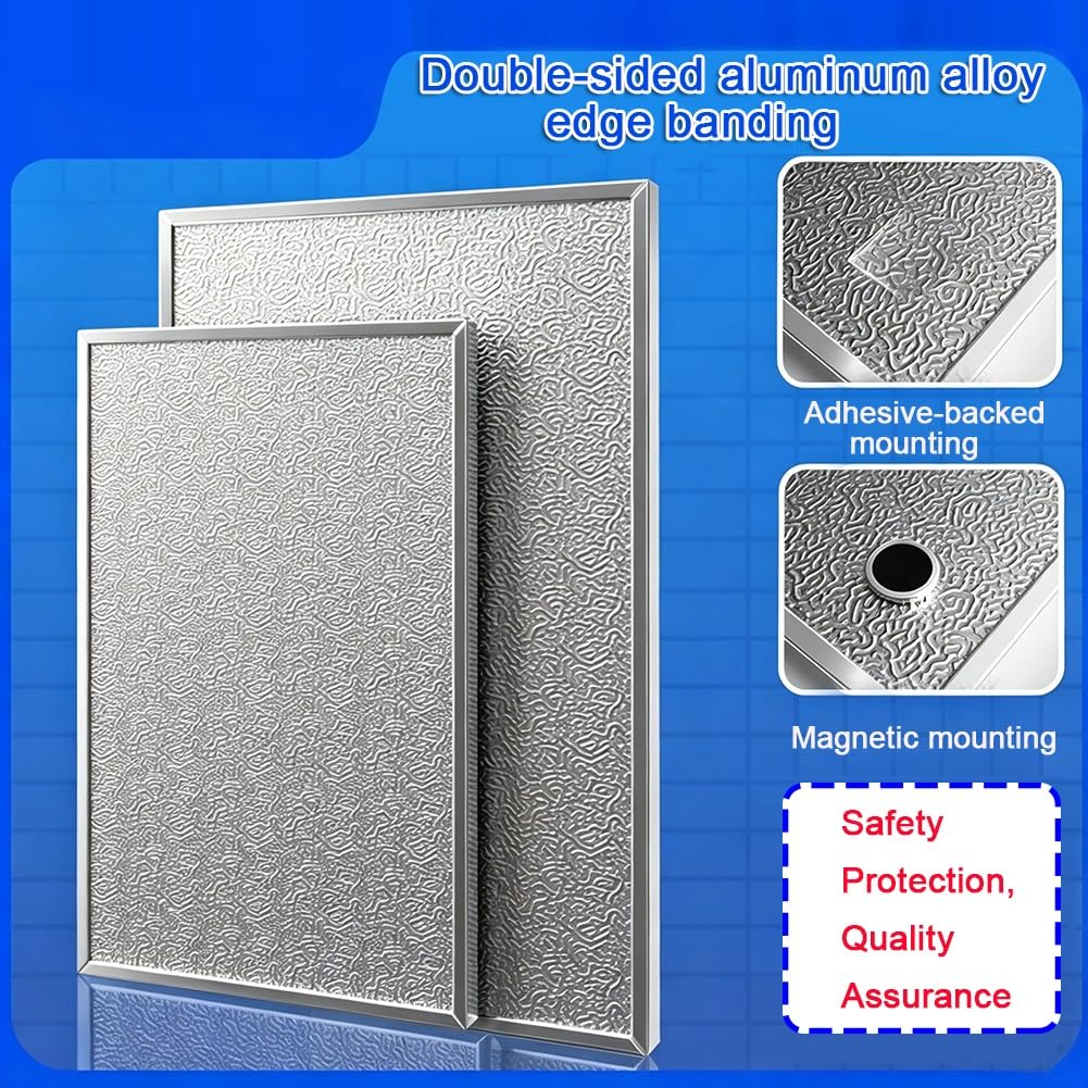 Panel De Protección Térmica, Aislamiento Para Altas Temperaturas - | Alfombrilla De Aluminio Con Protección Térmica Para Parrilla, Estufa, Horno Y Refrigerador(Silver-A,60x60cm)