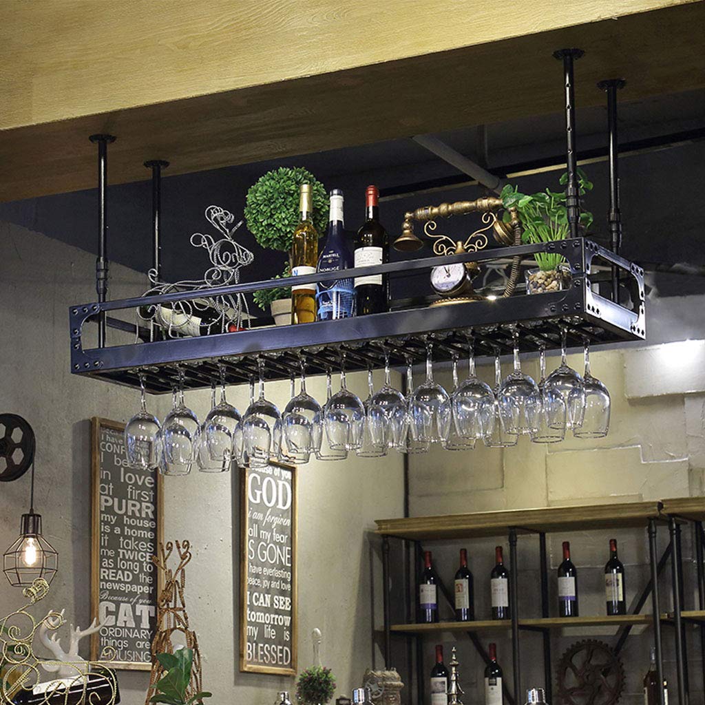 Verre à vin support suspendu pour bar et cuisine au style bistrot rétro