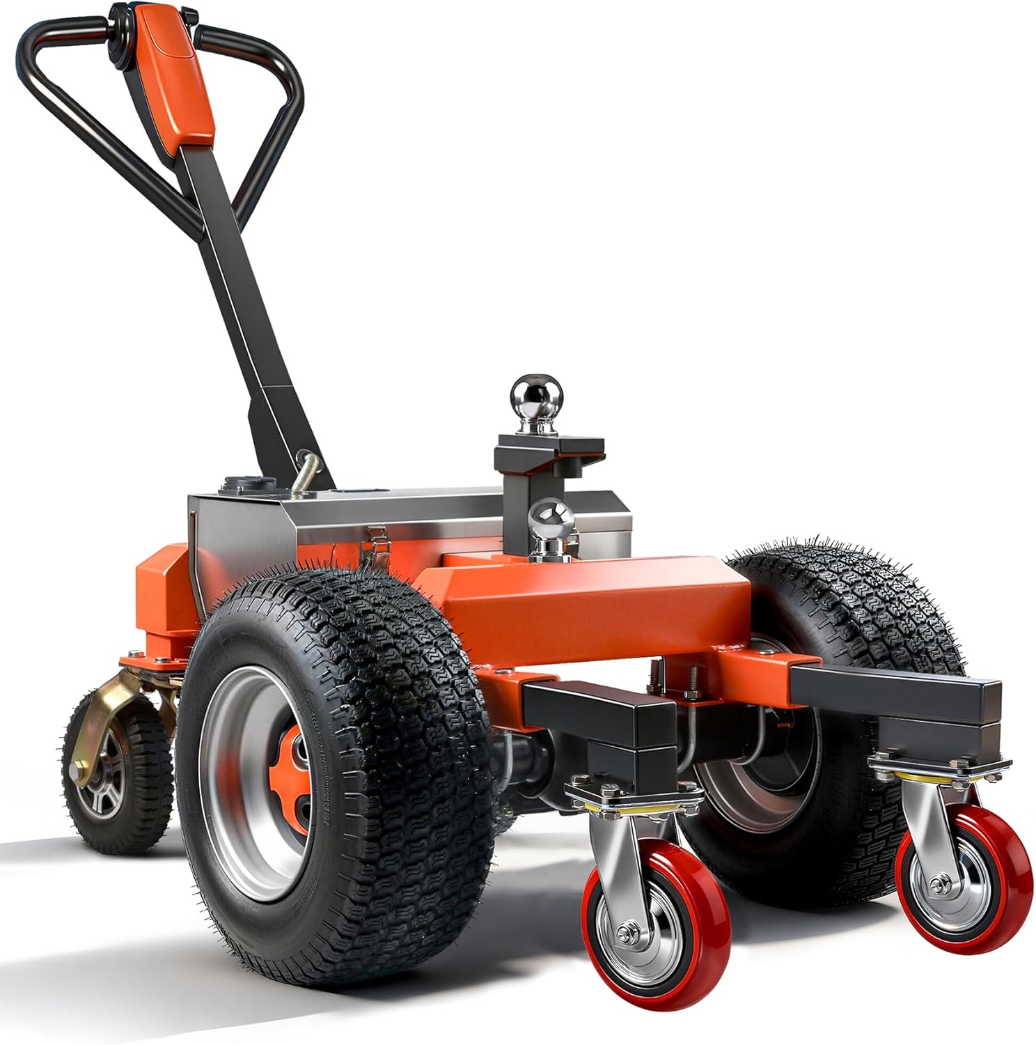 Power Trailer Dolly – 48V Electric Trailer Mover with 7500 lbs Capacity, Dual Ball Hitch with Versatile Fit, All-Terrain 6-Wheel Anti-Tip Design & Handheld Controller for RVs 2a7