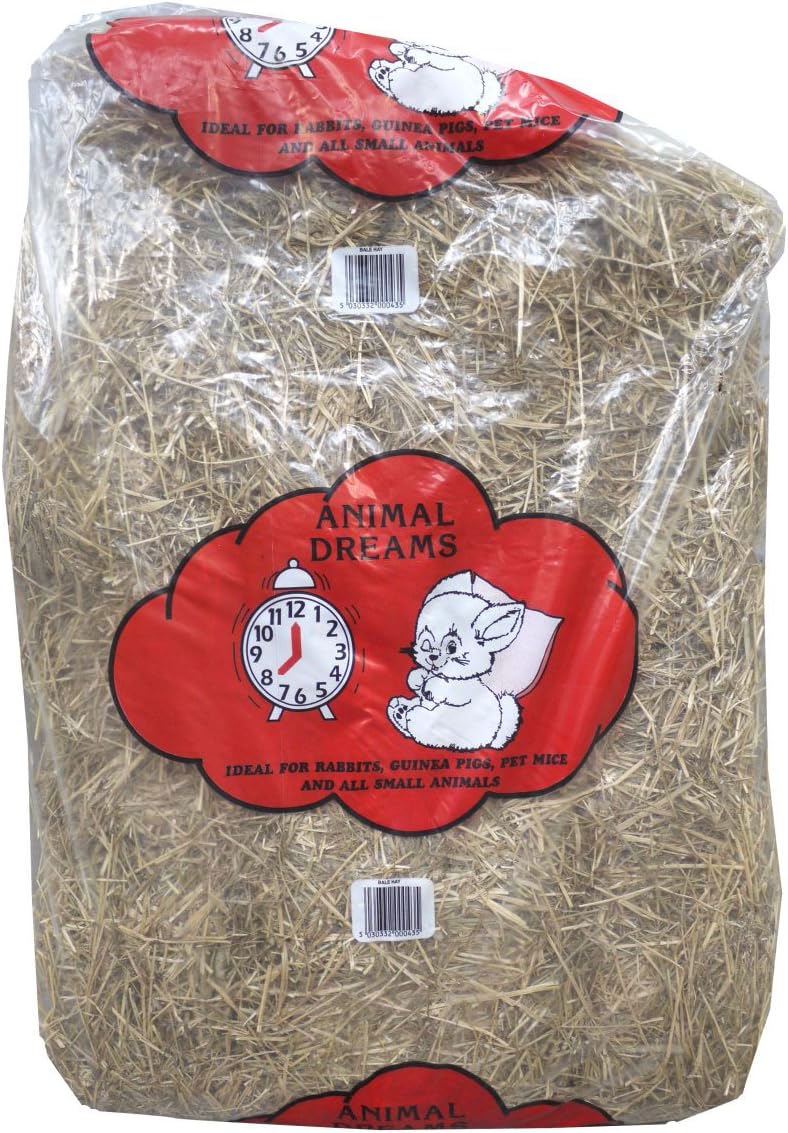 Animal Dreams Giant Hay Bale For Rabbit/Mice/Rat Bedding 21kg, Transparent Amazon.co.uk Pet