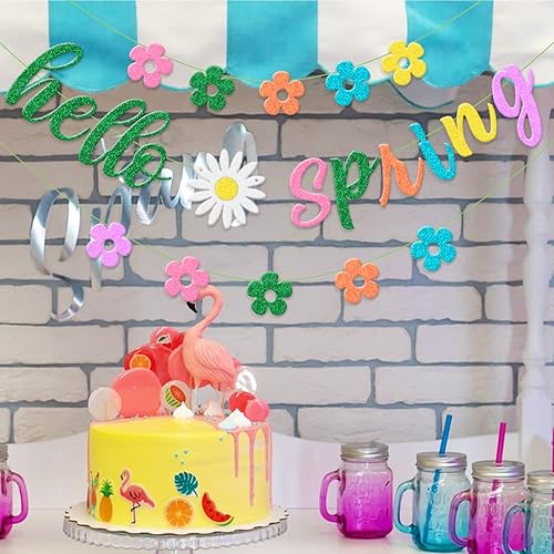 Miniatura 7 de Cartel de Hello Summer, colorido cartel de girasol de verano con purpurina, guirnalda de paletas de helado de Hello Summer, fiesta de verano,