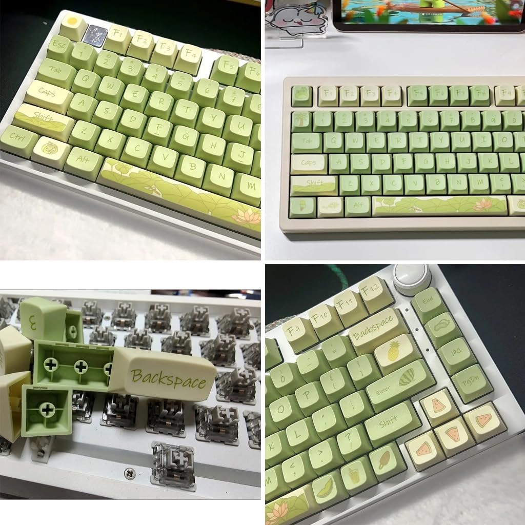 FA Profile Flower Keycaps Sublimated Process for Mechanical Keyboard Durability