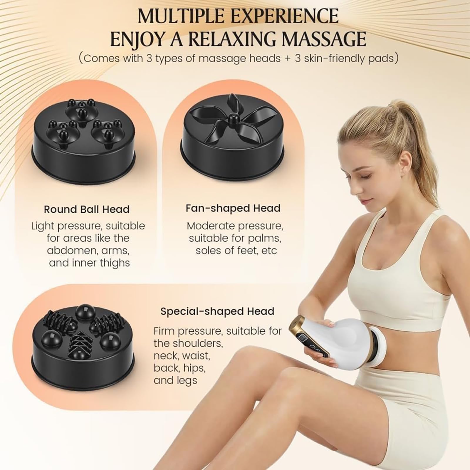 Masajeador Anticelulítico Eléctrico, Herramienta Masajeadora Anticelulítica de Mano, Máquina de Esculpir el Cuerpo, Alivia la Fatiga del Cuello, Hombros, Cintura