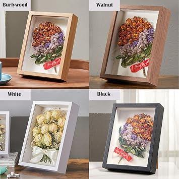 A4 Picture Frame Photo Frames - 3D 12X8 Shadow Boxes with Mount Deep Display Box Wooden Desktop or Wall Hanging for Medal Flowers 21x29.7cm(Depth 3cm)