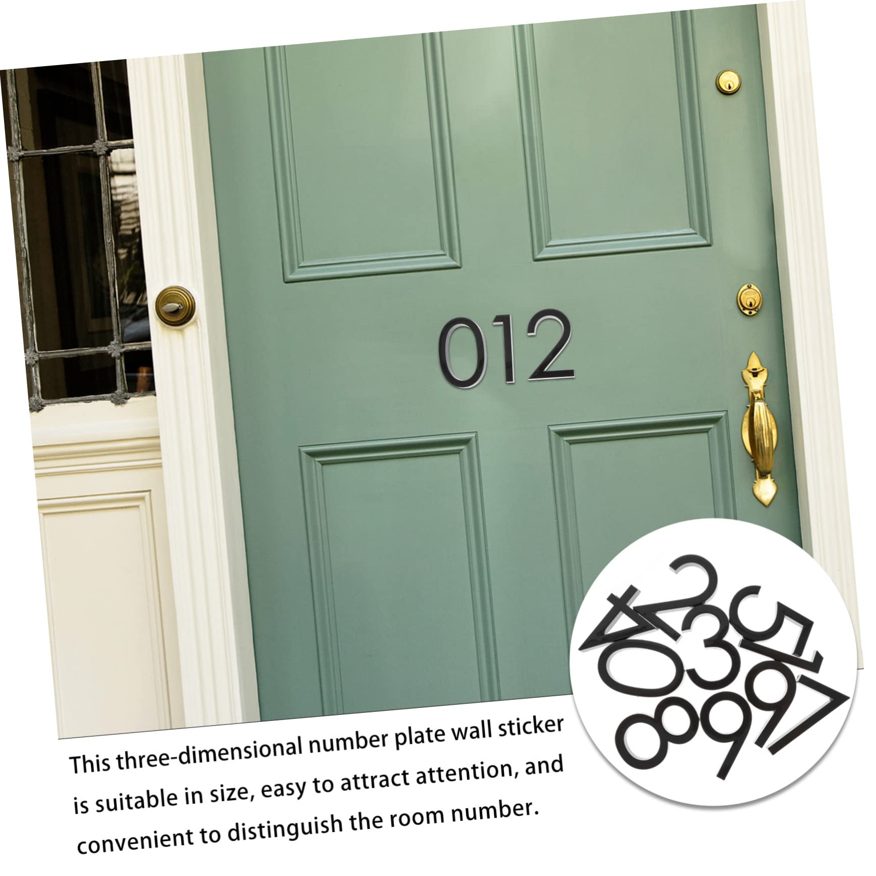 EXCEART 2 Set Adesivi Numerici Di Moderno Etichetta Numeri Civici Adesivi Numeri Civici Per Cassetta Postale Marcatore Numerico Adesivo Numero Civico Per Esterno Resina Nero 20 Pezzi*2