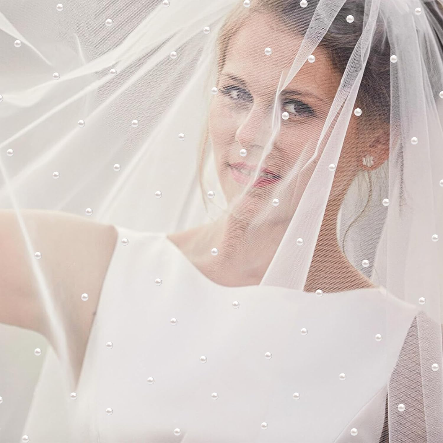 6 Pcs Pearl Table Runner 10FT, 30 x 120 Inch Lvory Boho Rustic Tulle Lace Table Runner for Spring Summer Birthday Baby Shower Wedding Party Table Decor