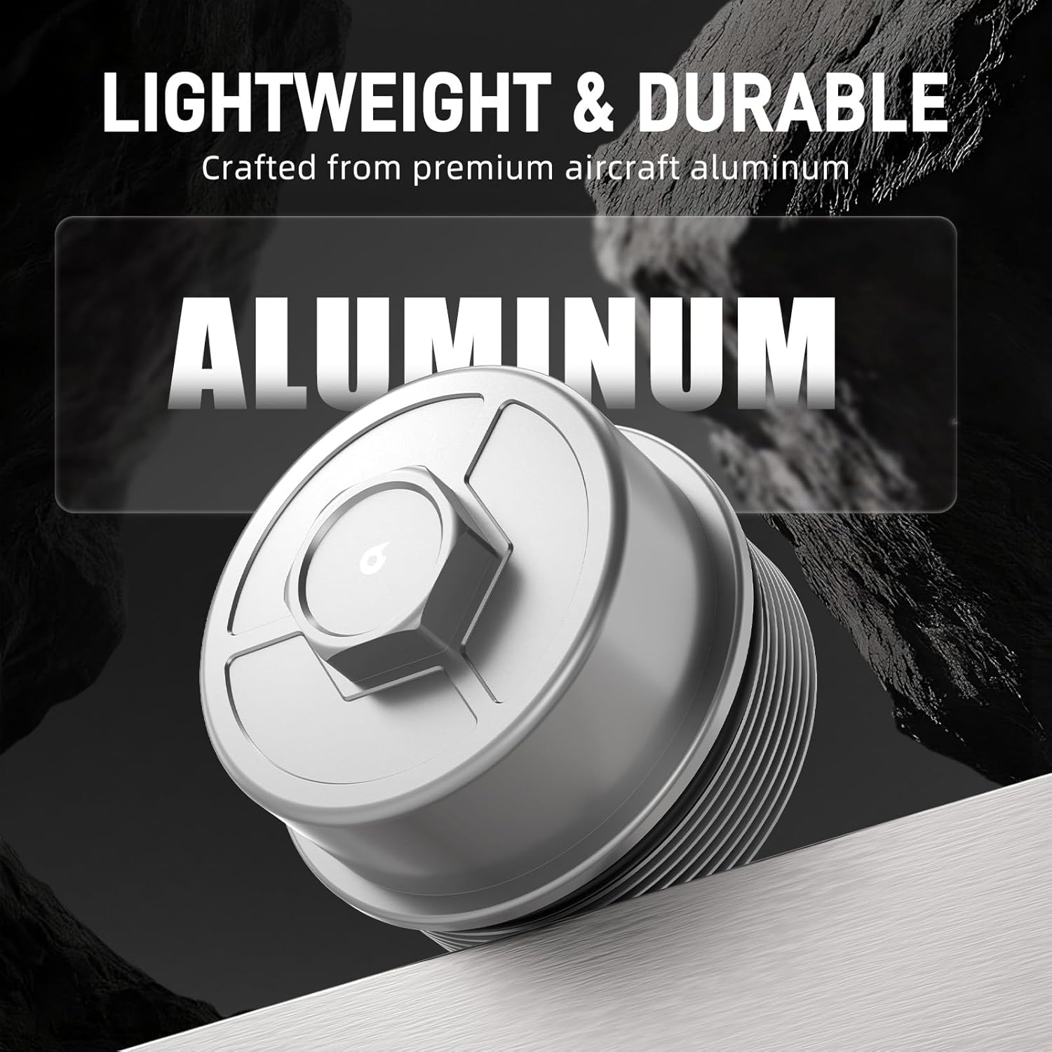 Bevinsee Oil Filter Housing Lid Cap with O-Ring 11421744000 Compatible with BMW 323i 325i 328i 330i 525i 528i 530i M52 M54 M56 Engine E36 E46 E39 E60 E61 E53 E83 E85 X3 X5 Z3 Z4, Aluminum, Silver