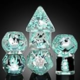 Cat Dice Dice DND, DNDND 7PCS Resin D&D Dice with Velvet Bag for Dungeons and Dragons Role Playing Games and Tabletop Games（Cat