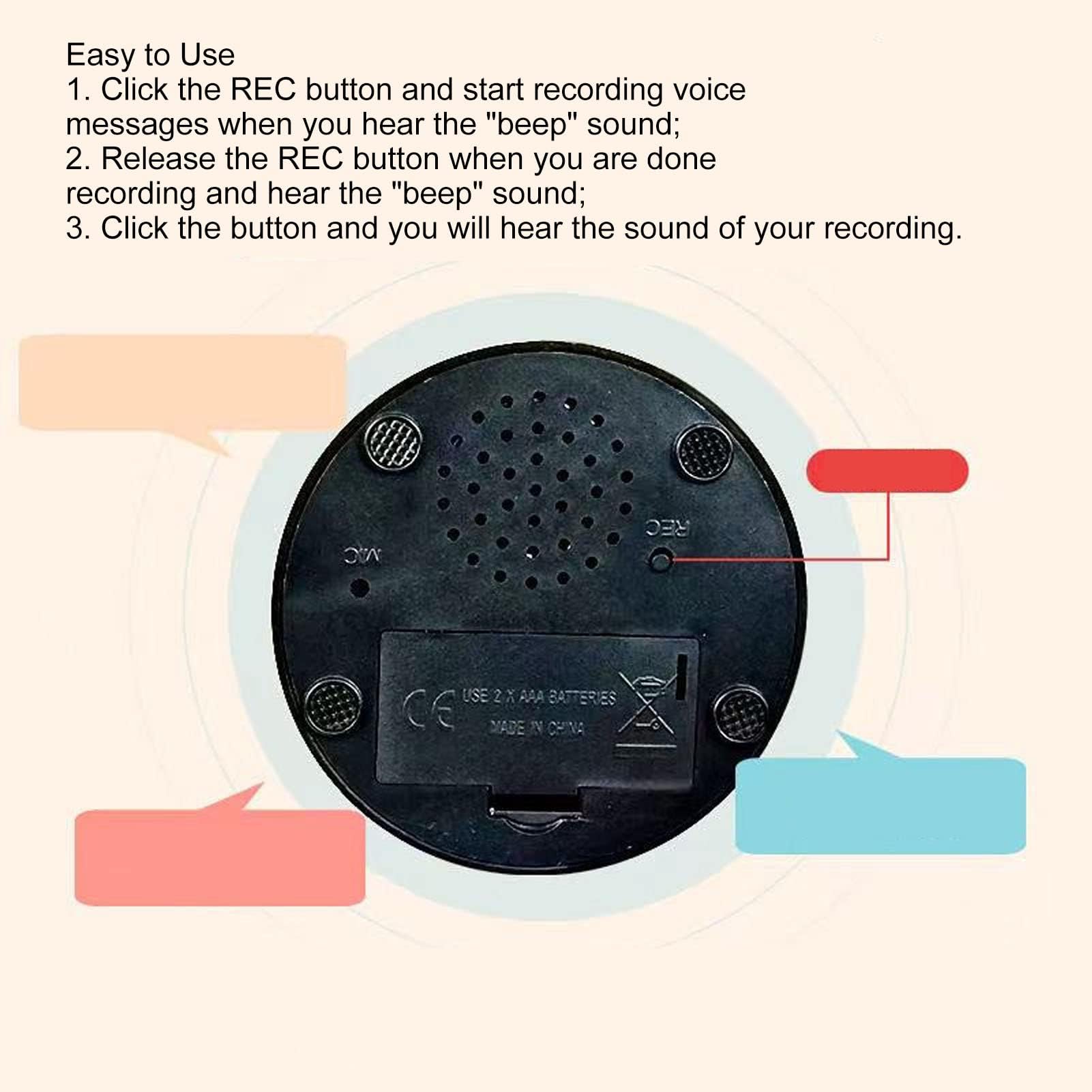 Bouton Sonore Enregistrable - Enregistreur Vocal Message Personnalisé - 88x42mm