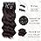 Vigorous Clip in Hair Extensions Dark Brown Long Wavy Hairpieces 20Inch Hair Extensions Clip Ins Soft Synthetic Hairpieces for Women (7Pcs)