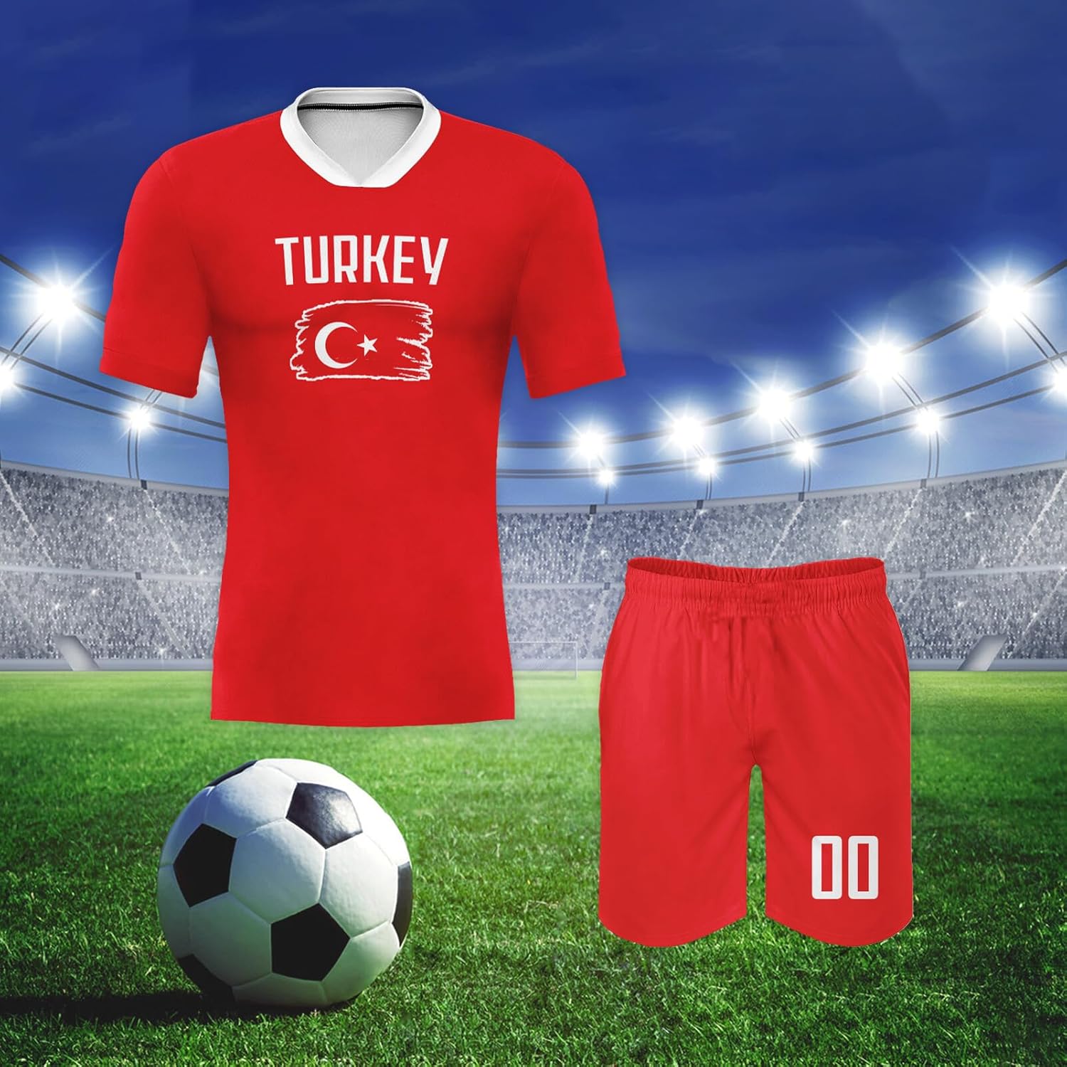 Custom 24/25 National Soccer Team Jersey Set Personalized Name Number Training Shirts Shorts for Men Women Youth Fans Gift
