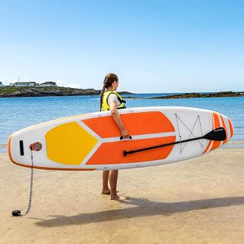 AQUATEC 6 Thick Inflatable Paddle Boards - Premium Paddle Board | SUP Accessories - Adjustable Paddle, Pump & Backpack