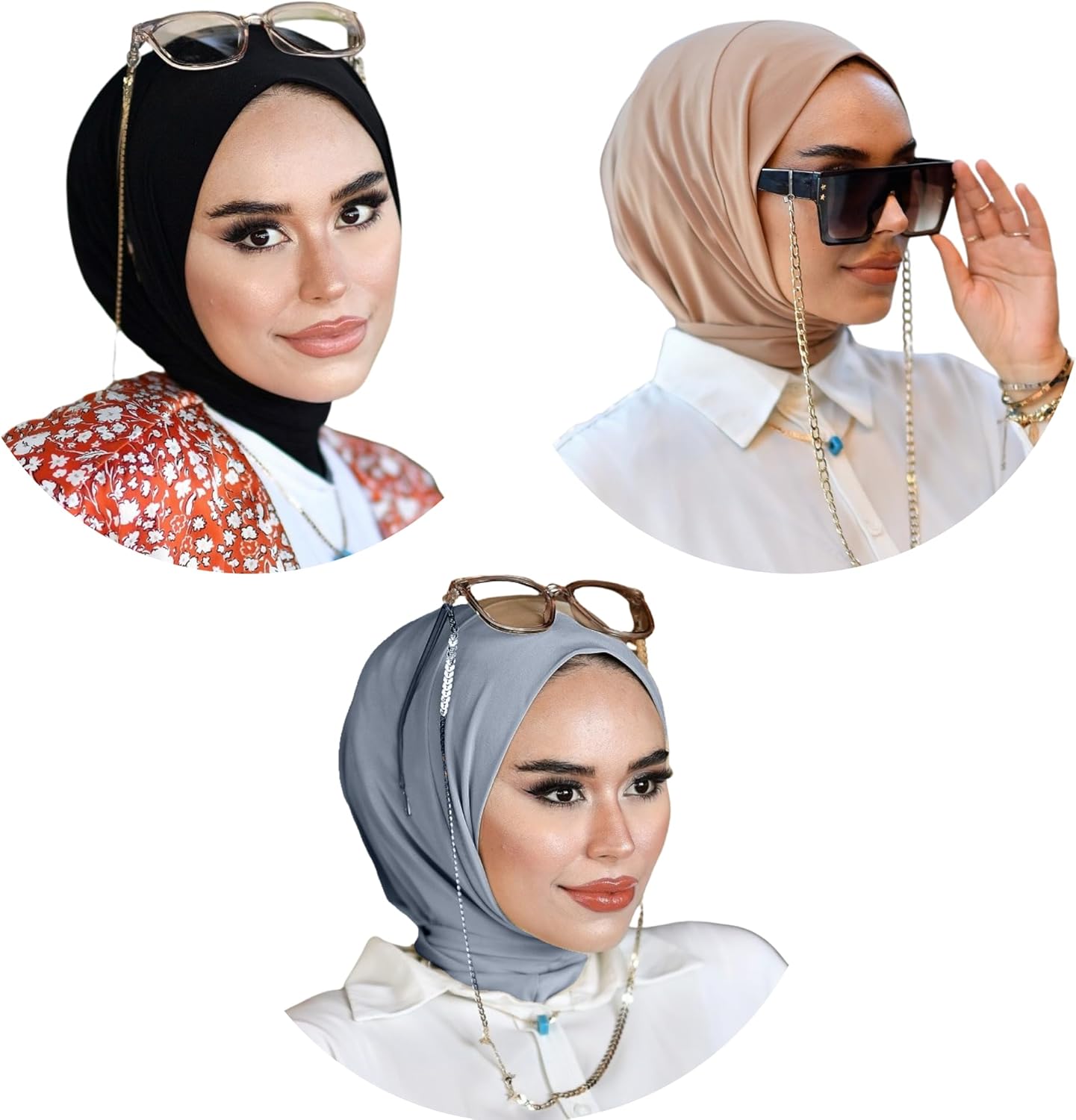 para life Snap Hijab for Women, Breathable Instant Hijabs|Standard Size Stretchable Cotton Sandy|Jersey Undercap