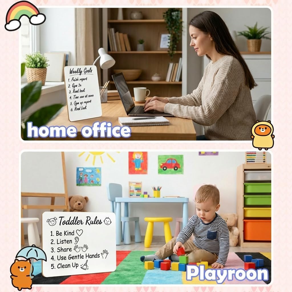 Dry Erase Boards 30 Pack, 9"x12" Double Sided Small Whiteboards with Lines for Kids, Students, Teacher & Classroom Pack,Mini Individual White Boards Lined for Writing Math English Practice