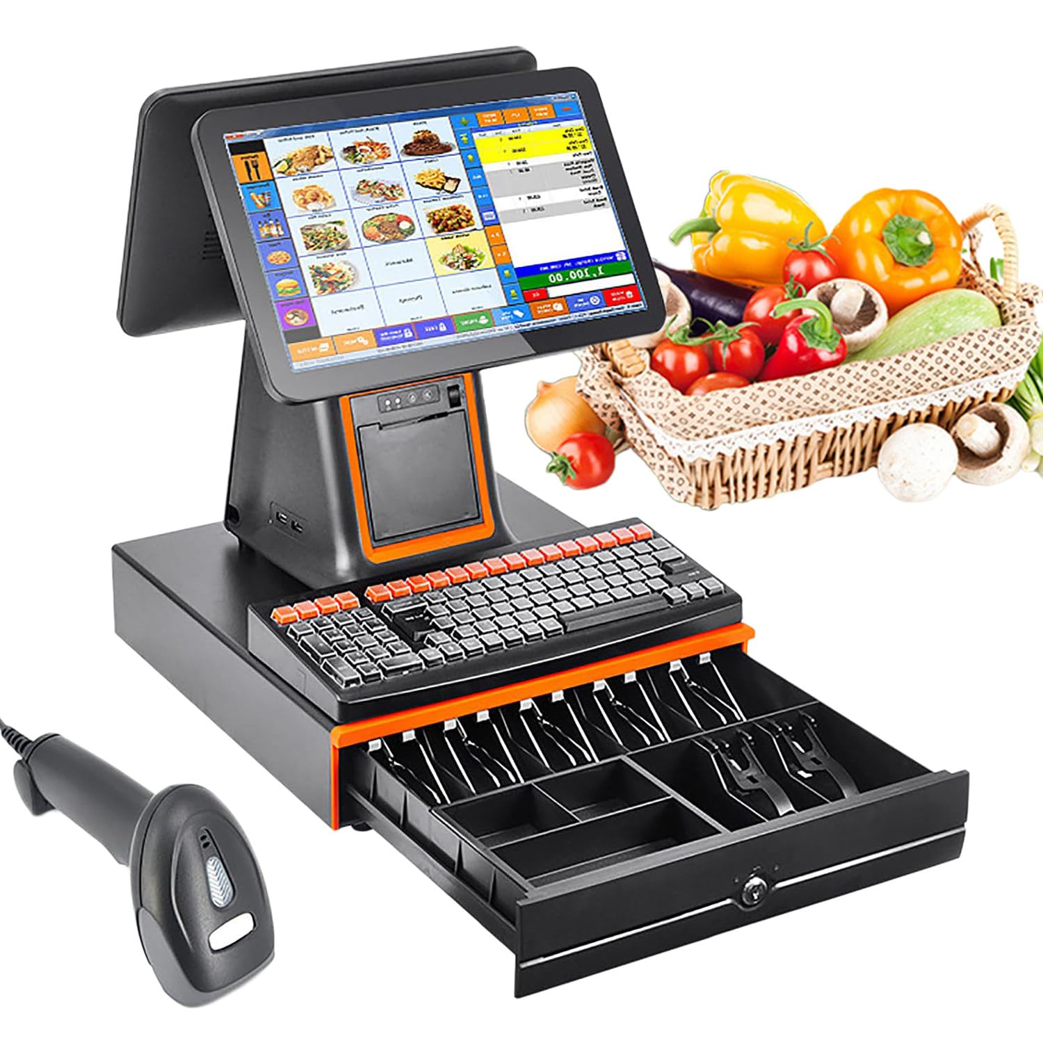 タッチスクリーン POSレジスタ レシートプリンター付き Amazon.co.jp: レシートプリンター内蔵のオールインワンレジ POS