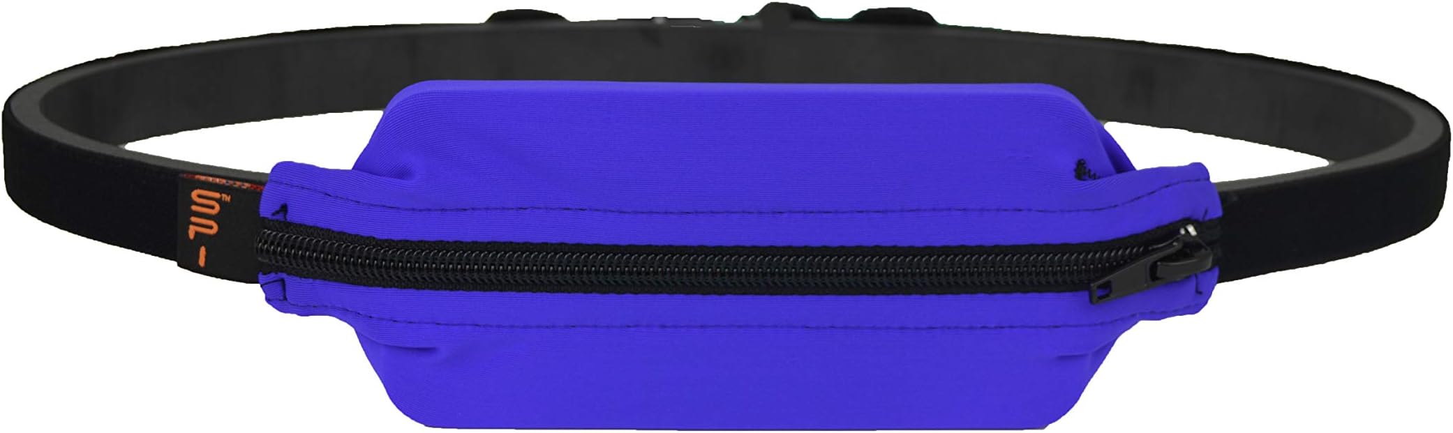 SPIbelt Kids No-Bounce Belt with Hole for Insulin Pump, Medical Devices or Headphones for Active Kids! (Purple with Black Zipper)