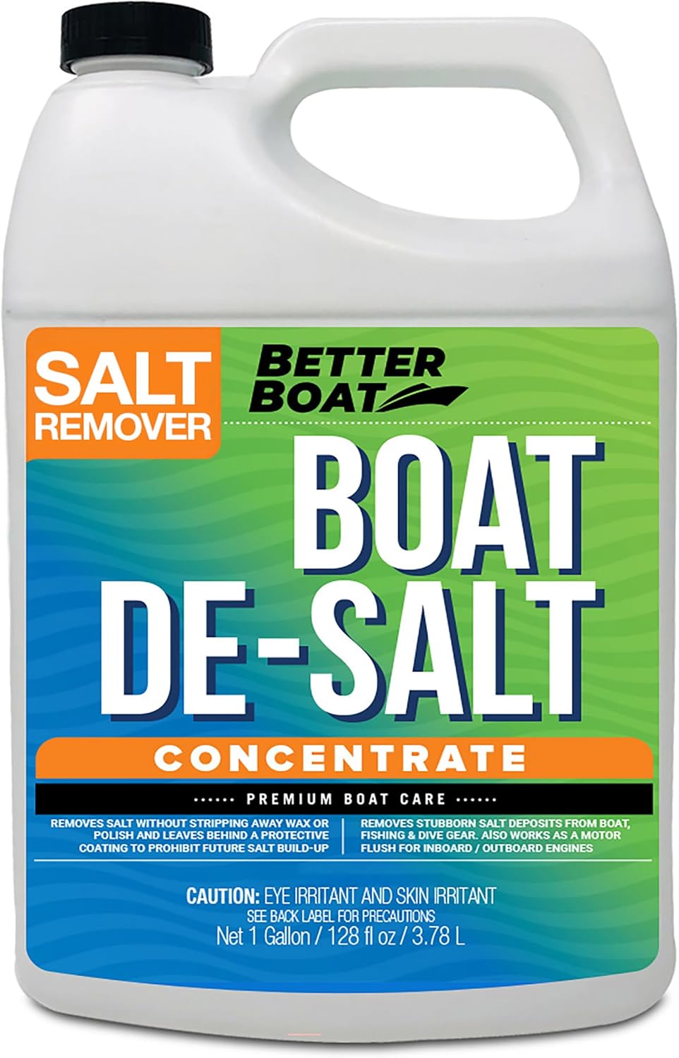 Better Boat Salt Remover for Boats Concentrate, Marine De-Salt Flusher for Outboard and Inboard Engines, Removes and Prevents Salt Build-Up